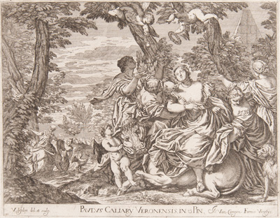 veronese etching from 1682 The Rape of Europa